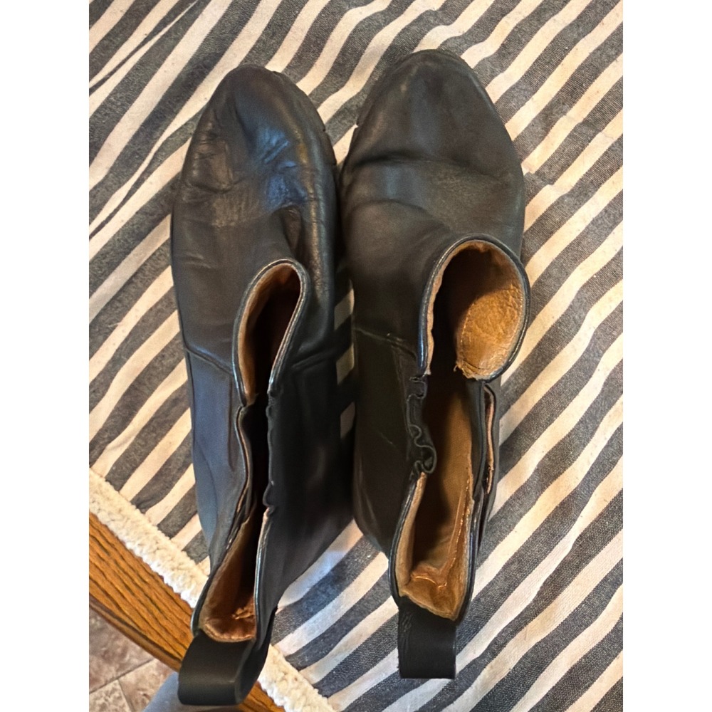 Vionic Kaufman Black Leather Ankle Boots Womens 9.5 Wide Orthotic Comfort Bootie